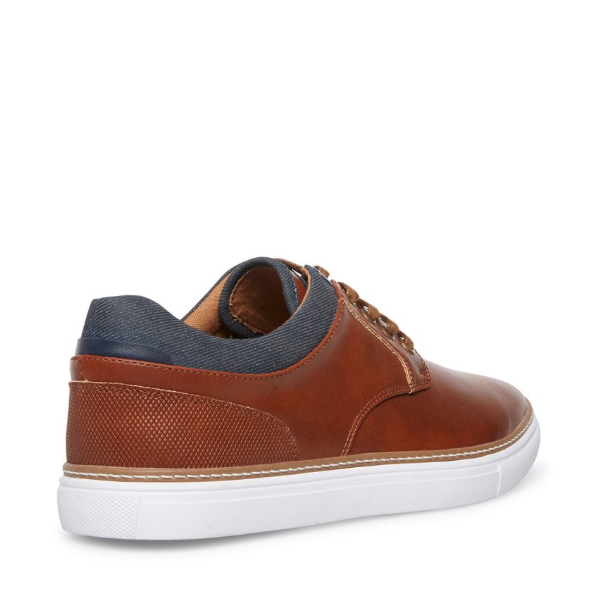 Zapatillas Steve Madden Gully Cuero Hombre Marrones | ES DTSE06